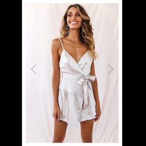 Aretha Wrap Front Skort Wrap Romper